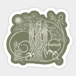 Beardsley Praying Angel Sticker